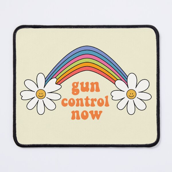 Item preview, gun control now_retro rainbow orange designed and sold by quinnhopp.