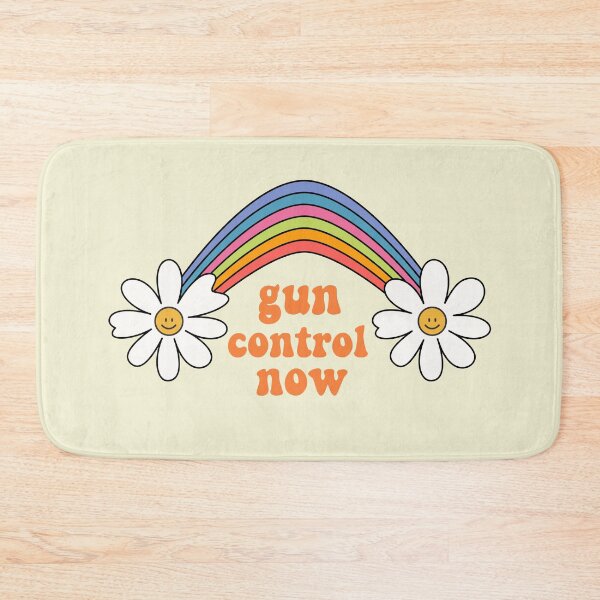 Item preview, gun control now_retro rainbow orange designed and sold by quinnhopp.