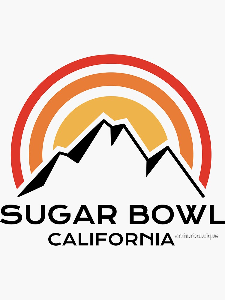 "Sugar Bowl Mountain California Sun Sugar Bowl Resort" Sticker for