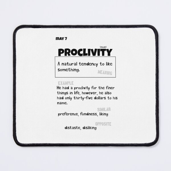 Item preview, May 7 Proclivity designed and sold by Square Root of Squid.