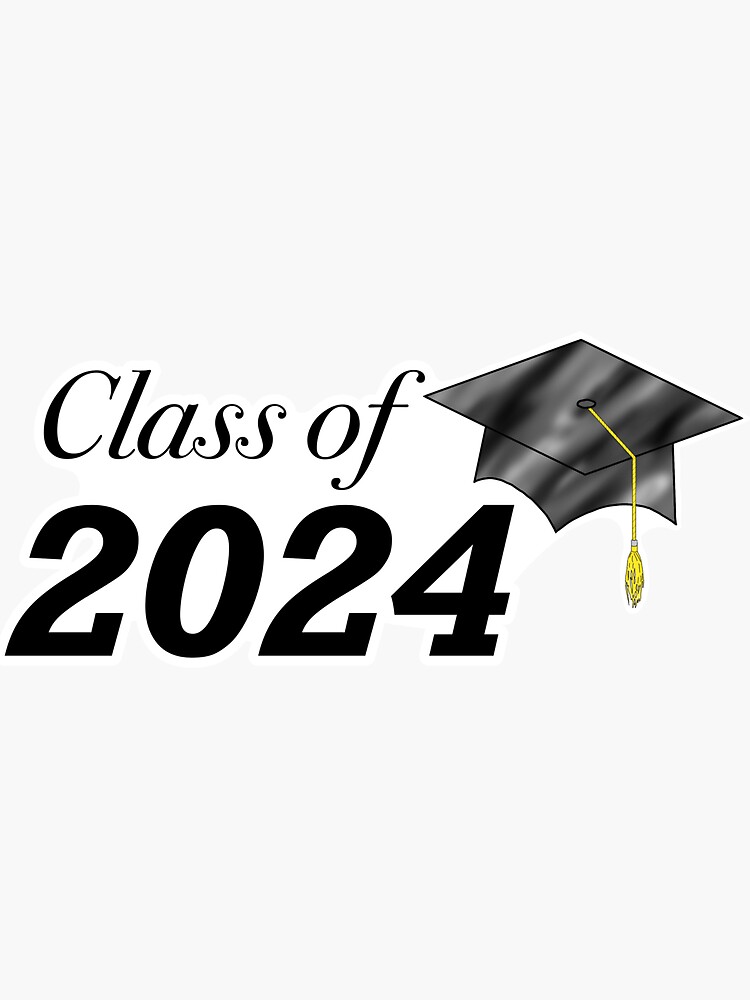 "Class of 2024 Gray Cap" Sticker for Sale by 201farmer Redbubble