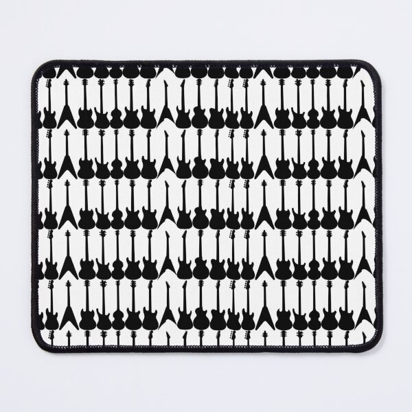 Item preview, Guitar Silhouettes Black on White Pattern designed and sold by greglarro.