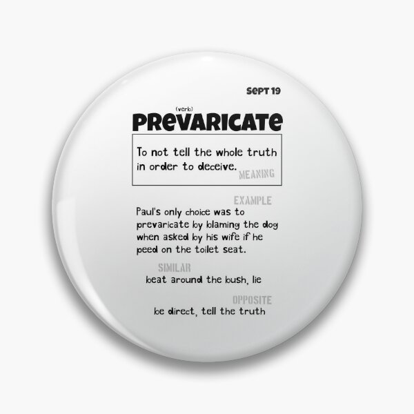 Item preview, September 19 Prevaricate designed and sold by Square Root of Squid.