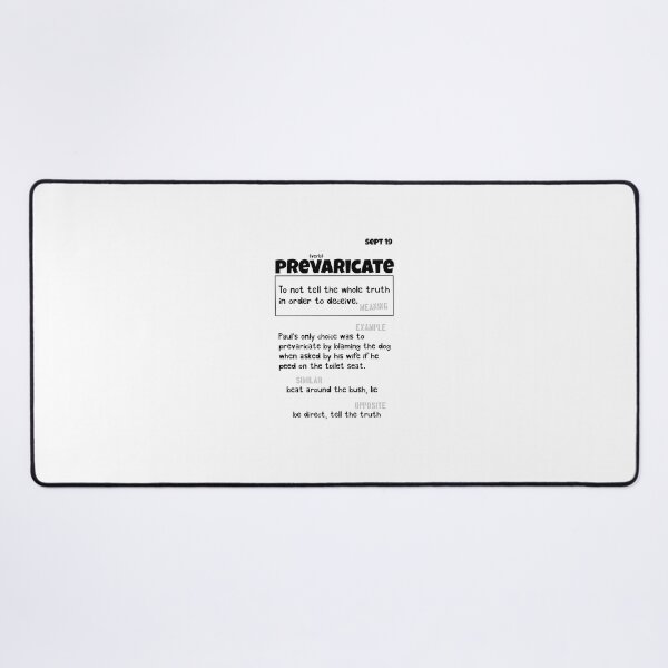 Item preview, September 19 Prevaricate designed and sold by Square Root of Squid.
