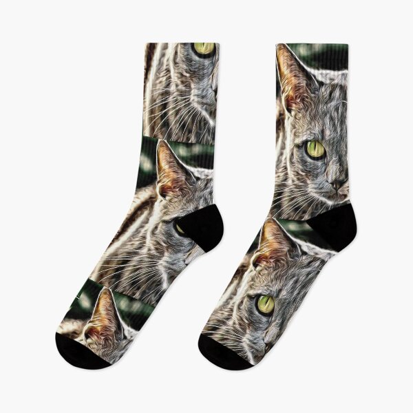 Item preview, Digital portrait of an inquisitive cat designed and sold by thalasson.