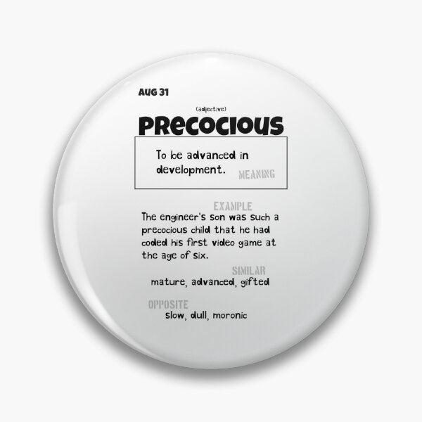 Item preview, August 31 Precocious designed and sold by Square Root of Squid.