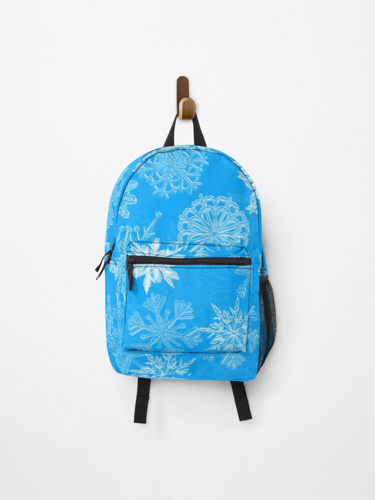 Thumbnail 1 of 3, Backpack, Snowflake Pattern (Light Blue) designed and sold by greglarro.