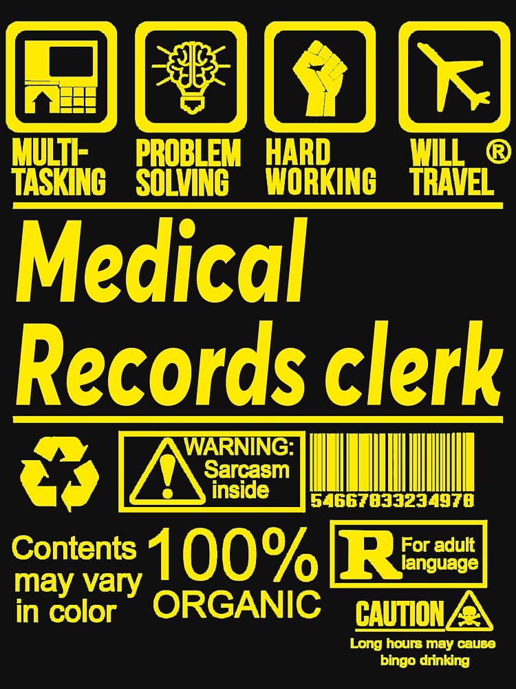 medical-records-clerk-solve-problems-design-t-shirt-for-sale-by