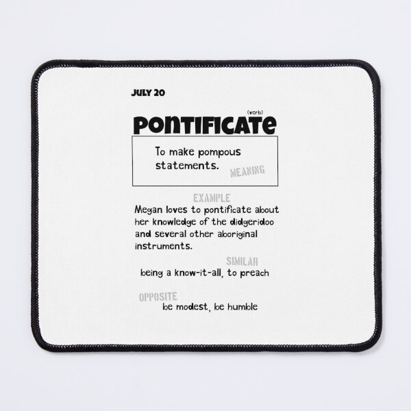 Item preview, July 20 Pontificate designed and sold by Square Root of Squid.