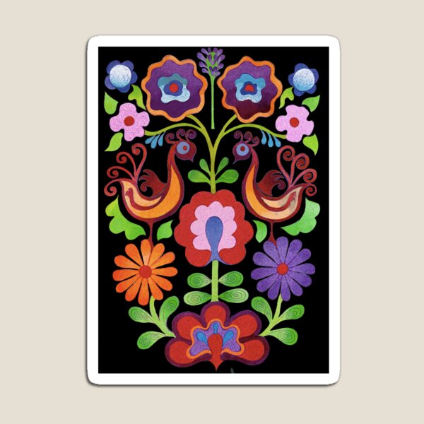 Ukrainian folk Flowers Magnet