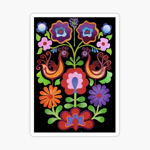 Ukrainian folk Flowers Sticker