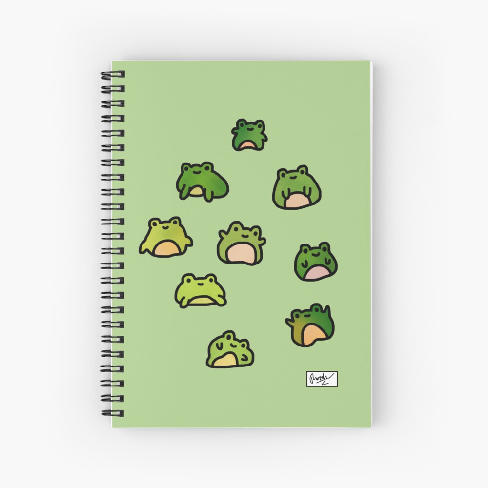 Frogs Doodle Spiral Notebook