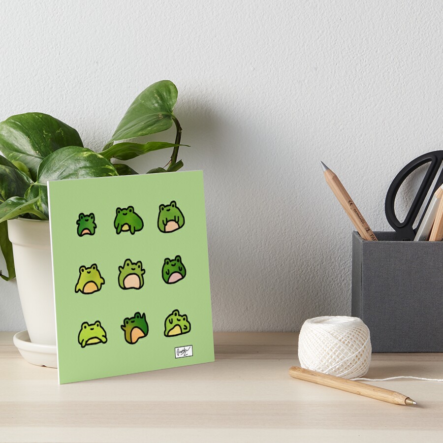 Frogs Doodle Art Board Print For Sale By Tdoodles Redbubble