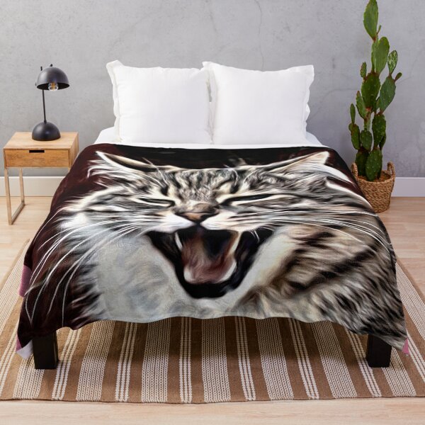 Item preview, Digital portrait of an angry cat designed and sold by thalasson.