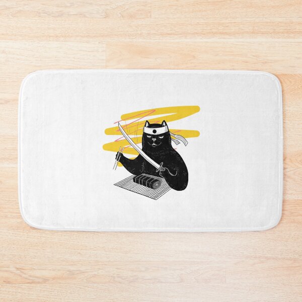 Item preview, Ninja cat preparing sushi designed and sold by jpn insprd.