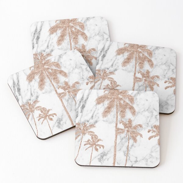 Item preview, Rose gold marble palms designed and sold by peggieprints.