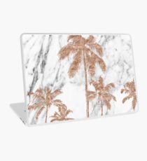 Rose Gold Marmor Palmen Laptop Folie