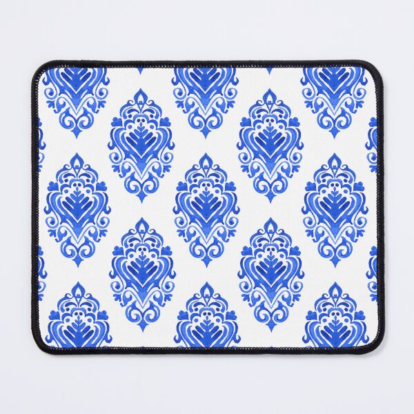 Artikelvorschau, Blau-weißes portugiesisches Azulejo-Aquarell-Fliesenmuster entworfen und verkauft von Rhu Creations.
