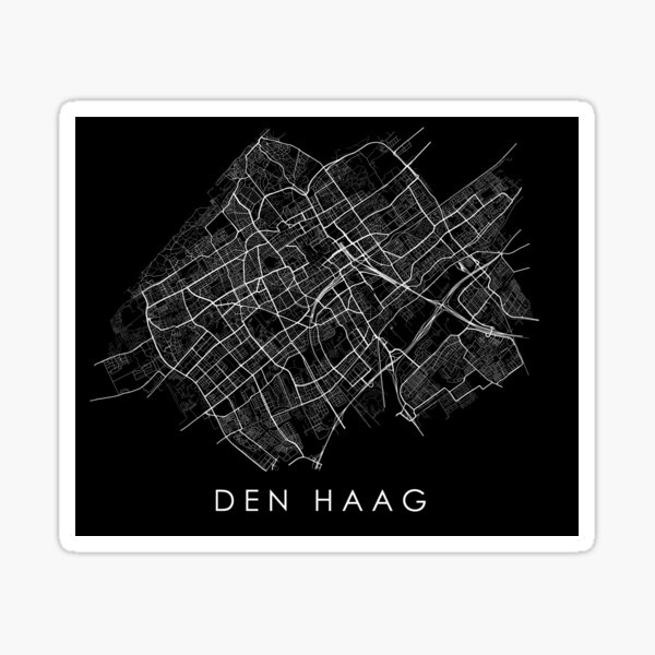 Den Haag (Den Haag) Straßenkarte Sticker