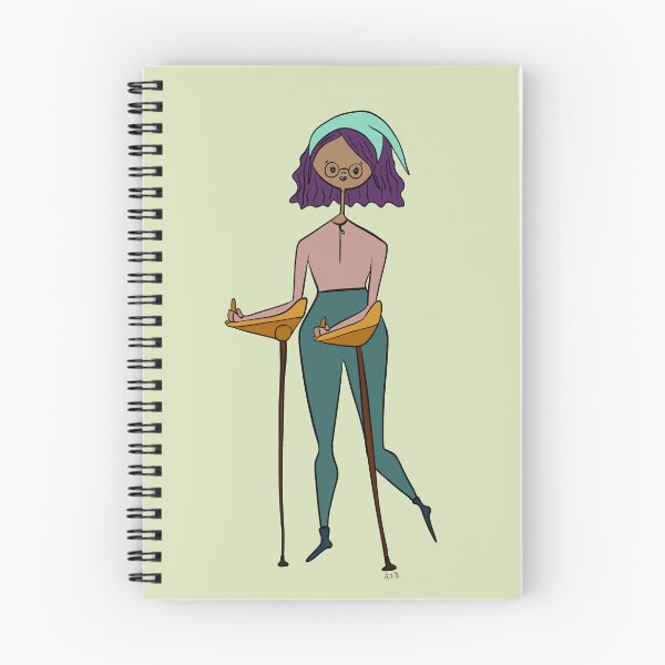 Item preview, Cute Girl With SmartCrutches (green) designed and sold by misslovelymess.