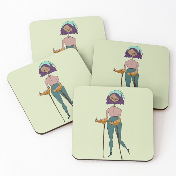 Item preview, Cute Girl With SmartCrutches (green) designed and sold by misslovelymess.