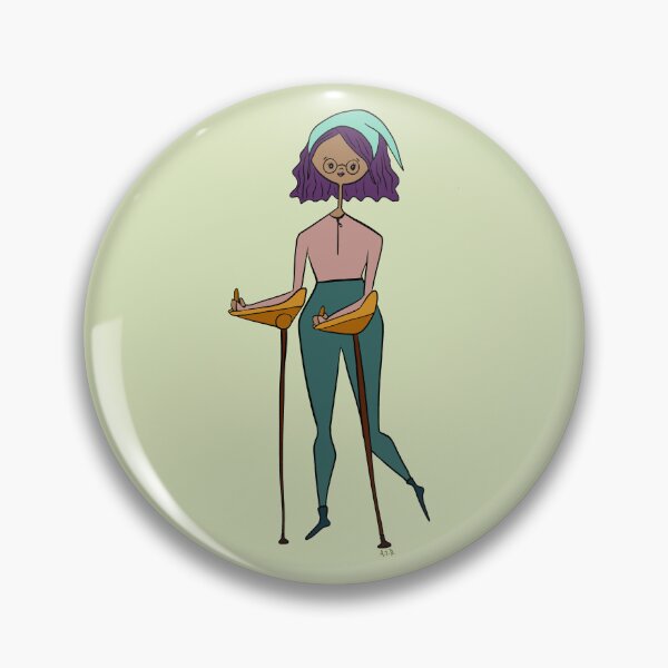 Item preview, Cute Girl With SmartCrutches (green) designed and sold by misslovelymess.