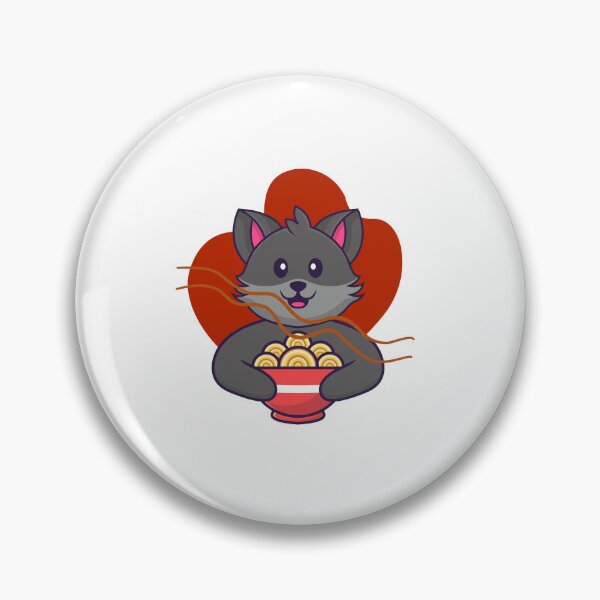 Item preview, Cute cat holding a ramen bowl designed and sold by jpn insprd.