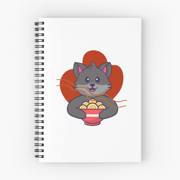 Item preview, Cute cat holding a ramen bowl designed and sold by jpn insprd.