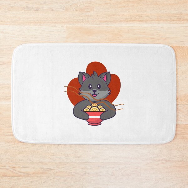 Item preview, Cute cat holding a ramen bowl designed and sold by jpn insprd.