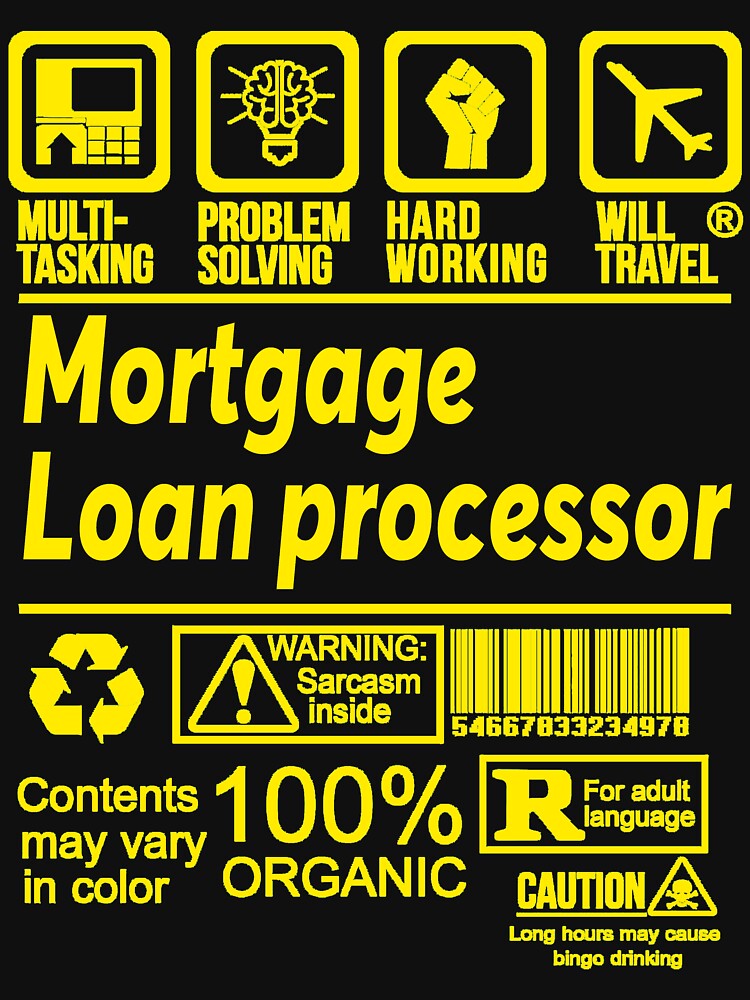 "MORTGAGE LOAN PROCESSOR SOLVE PROBLEMS DESIGN" T-shirt by kashikens