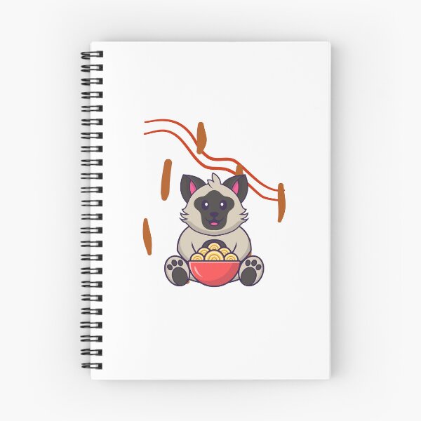 Item preview, Cute cat sitting down and eating ramen designed and sold by jpn insprd.