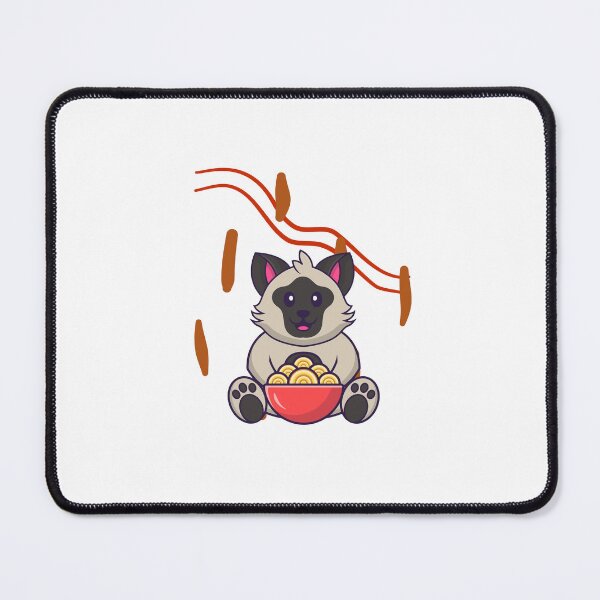 Item preview, Cute cat sitting down and eating ramen designed and sold by jpn insprd.