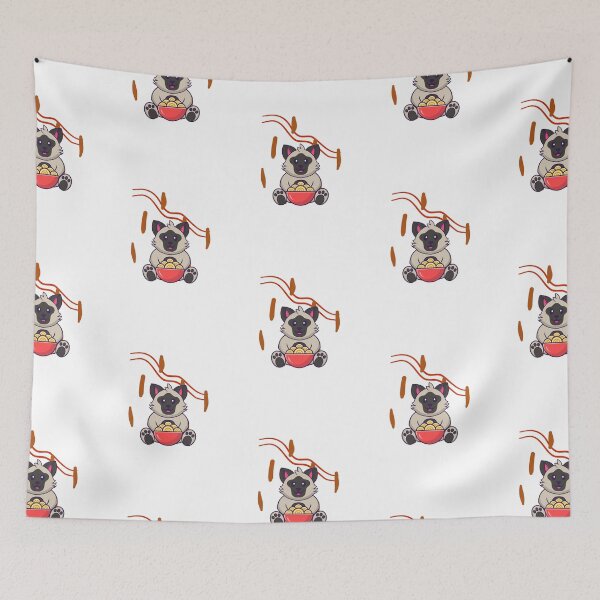 Item preview, Cute cat sitting down and eating ramen designed and sold by jpn insprd.