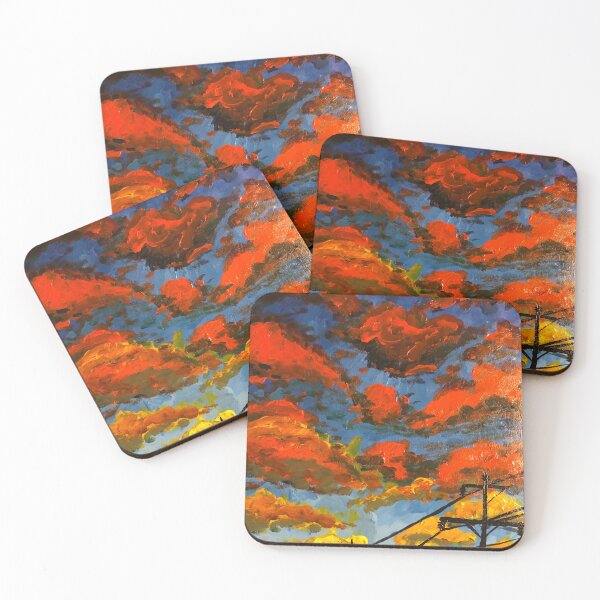 Item preview, Sunset over telephone line painting designed and sold by Payton Reed.