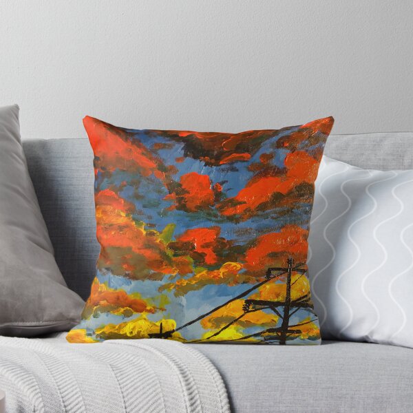Item preview, Sunset over telephone line painting designed and sold by Payton Reed.