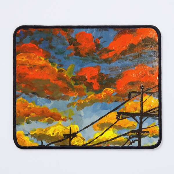 Item preview, Sunset over telephone line painting designed and sold by Payton Reed.