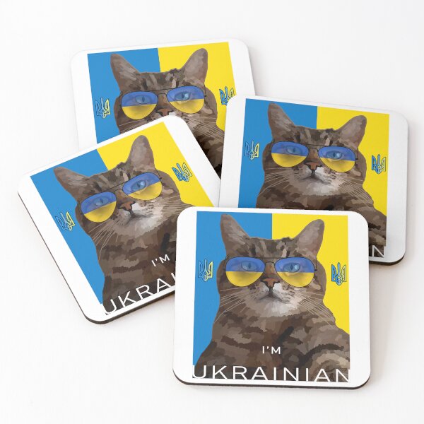 Item preview, I'm Ukrainian Stepan Cat Hero Trident Emblem Glasses Ukraine designed and sold by Aide.