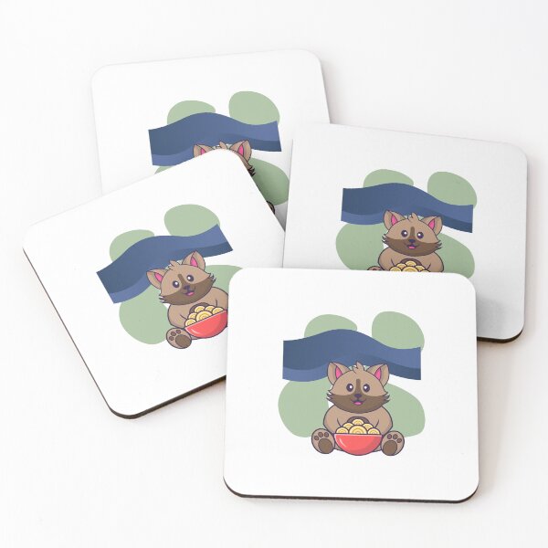 Item preview, Cute cat sitting down eating ramen designed and sold by jpn insprd.