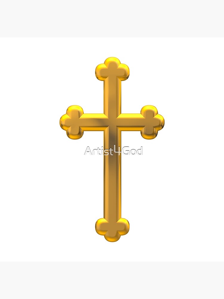 Golden Christian Cross Poster for Sale by FerraraMedia