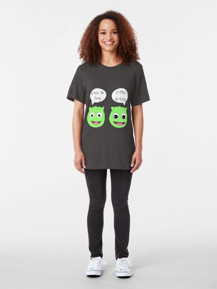 Alternate view of Forever Lettuce (Misheard Song Lyric) Slim Fit T-Shirt