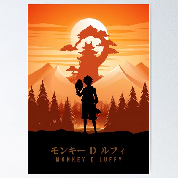 One Piece Integrated Luffy tapestry animation Blood poster