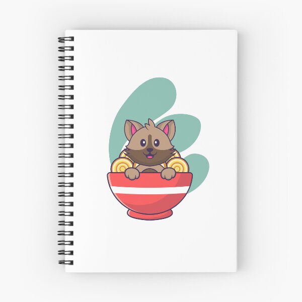 Item preview, Cute cat inside a  ramen bowl designed and sold by jpn insprd.