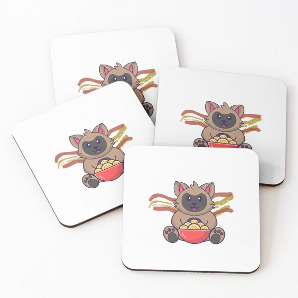 Item preview, Cute cat sitting down and eating ramen designed and sold by jpn insprd.