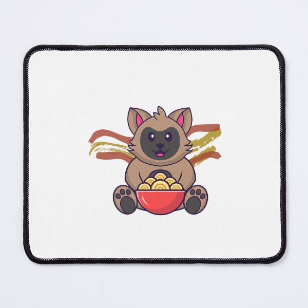 Item preview, Cute cat sitting down and eating ramen designed and sold by jpn insprd.