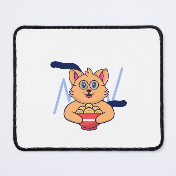 Item preview, Cute cat holding a ramen bowl with an abstract background designed and sold by jpn insprd.