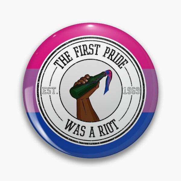Item preview, The First Pride Was a Riot — Bisexual (dark) designed and sold by MicroGalaxies.