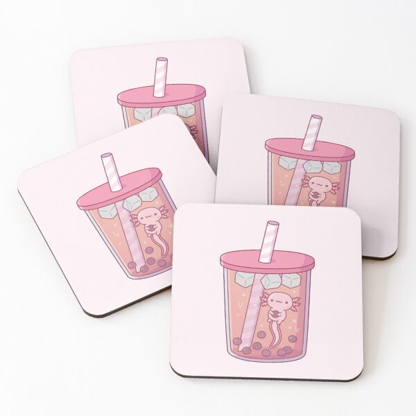 Item preview, Cute Axolotl Swimming In Bubble Tea designed and sold by rustydoodle.