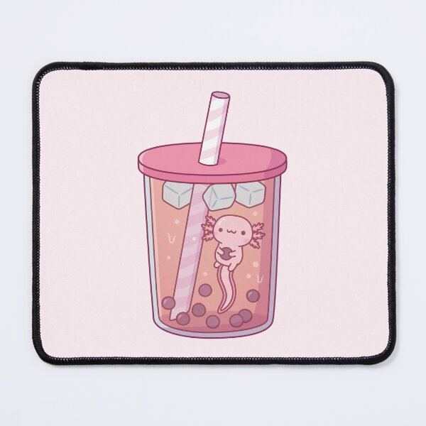 Item preview, Cute Axolotl Swimming In Bubble Tea designed and sold by rustydoodle.