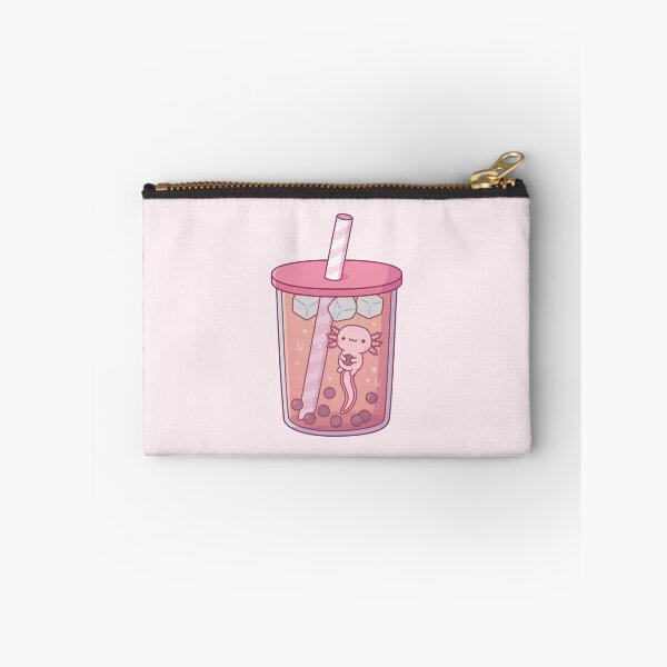 Item preview, Cute Axolotl Swimming In Bubble Tea designed and sold by rustydoodle.
