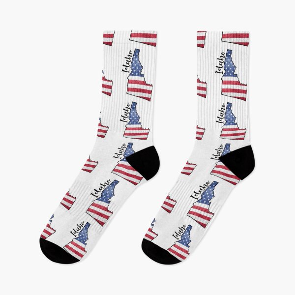 Item preview, Idaho State Outline with Patriotic USA American Flag designed and sold by Gsallicat.